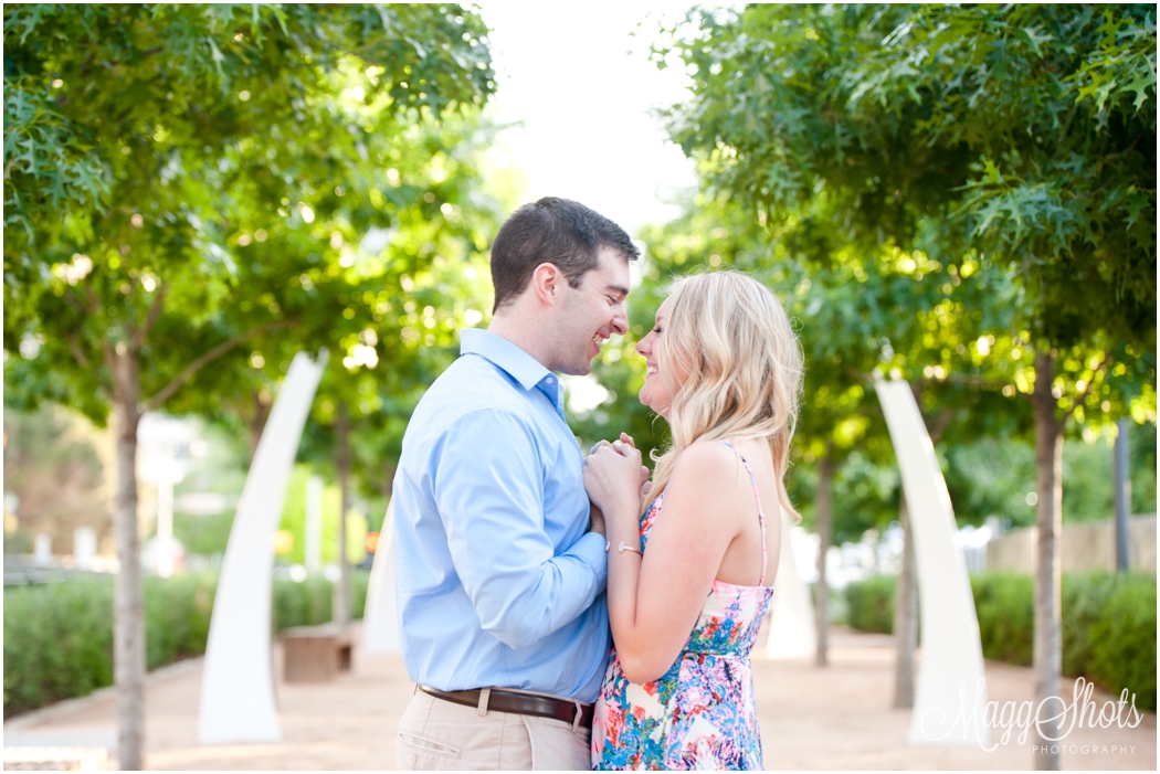 Proposal at Klyde Warren Park in Dallas Texas