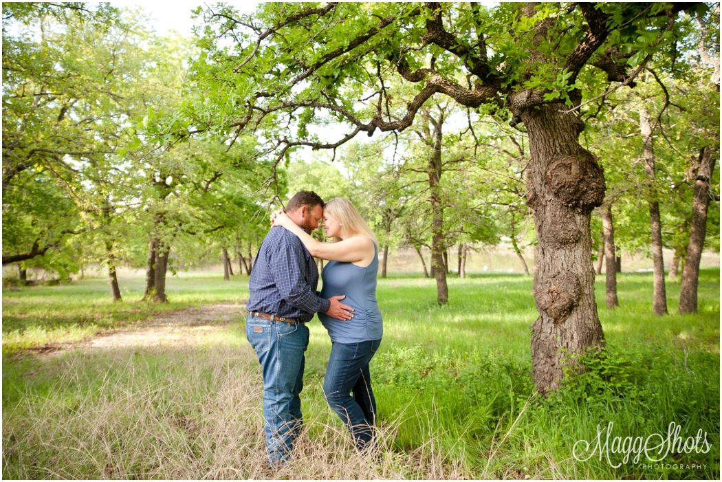 Family Maternity Portraits at Private Ranch