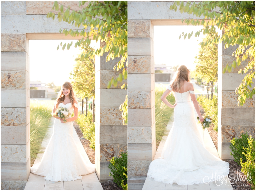 Bridal Portraits at Wayne Ferguson Plaza, Lewisville Wedding Photographer, MaggShots Photography
