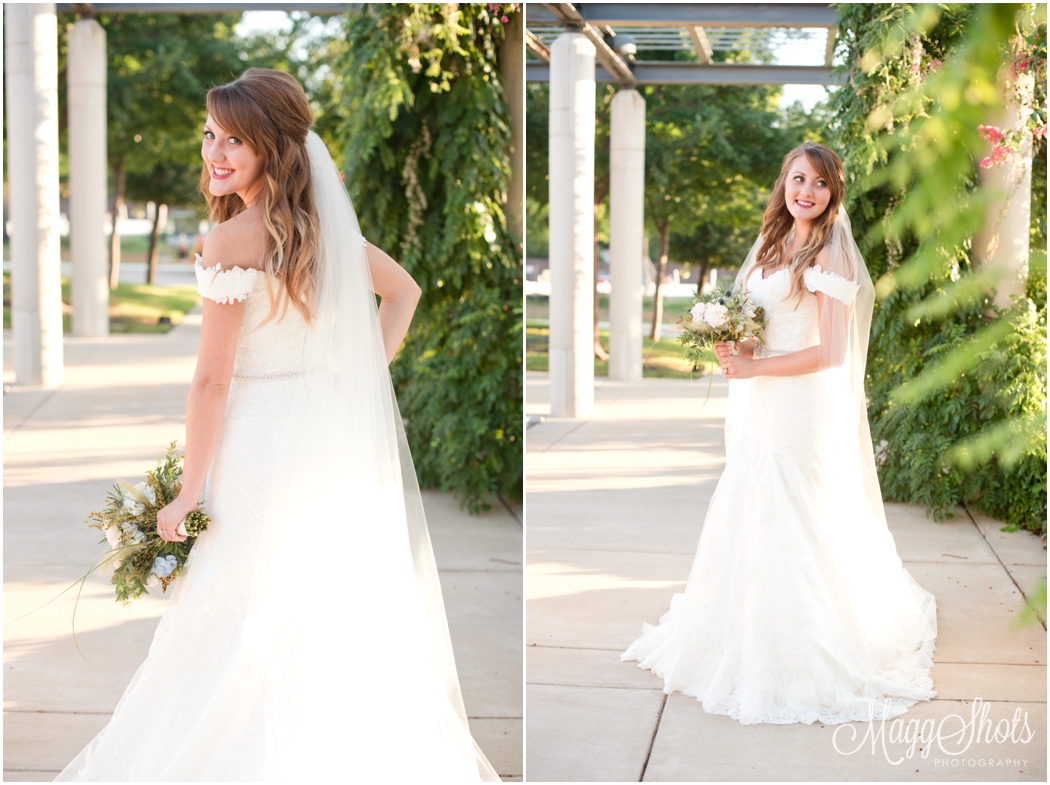Bridal Portraits at Wayne Ferguson Plaza, Lewisville Wedding Photographer, MaggShots Photography