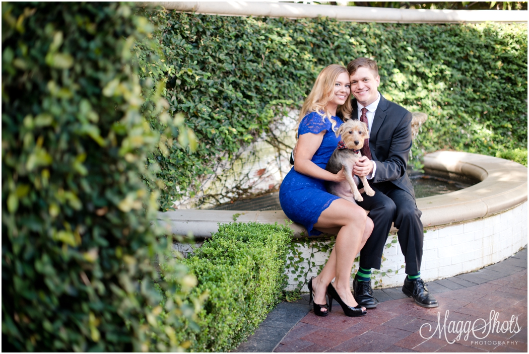 MaggShots, MaggShots Photography, Engagement Portraits, Engagement Session, Arlington Hall at Lee Park, Photoshoot, Couple, Dog Portrait