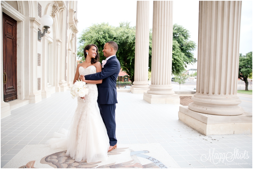MaggShots Photography, MaggShots, Couple, Kiss, Bride and Groom, Wedding, Professional Photographer, Scottish Rite Temple