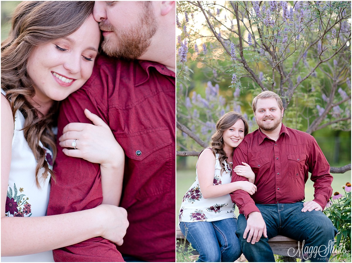 Flower Mound Engagement session at Green Acres Park, Rustic Engagement session, MaggShots Photography