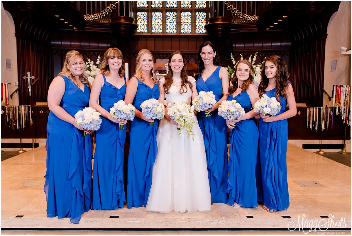 MaggShots Photography MaggShots Professional Photography Destination Photographer Bridal Party Girls Love Bouquet Blue and White