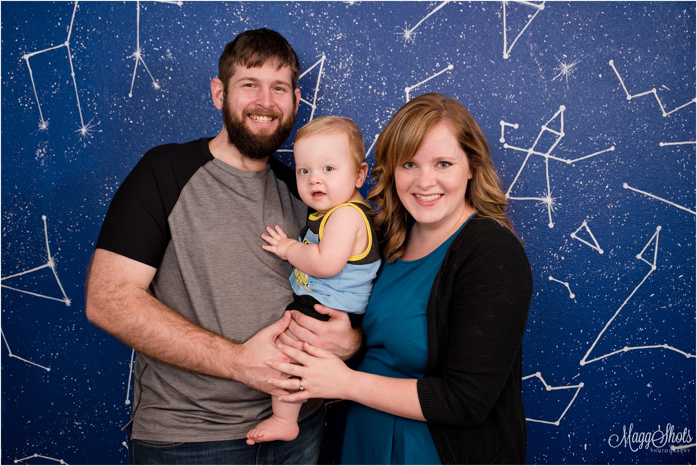 Family One Year Smash Cake Session Professional Photography Professional Photographer Love Stars Galaxy Birthday MaggShots Photography MaggShots