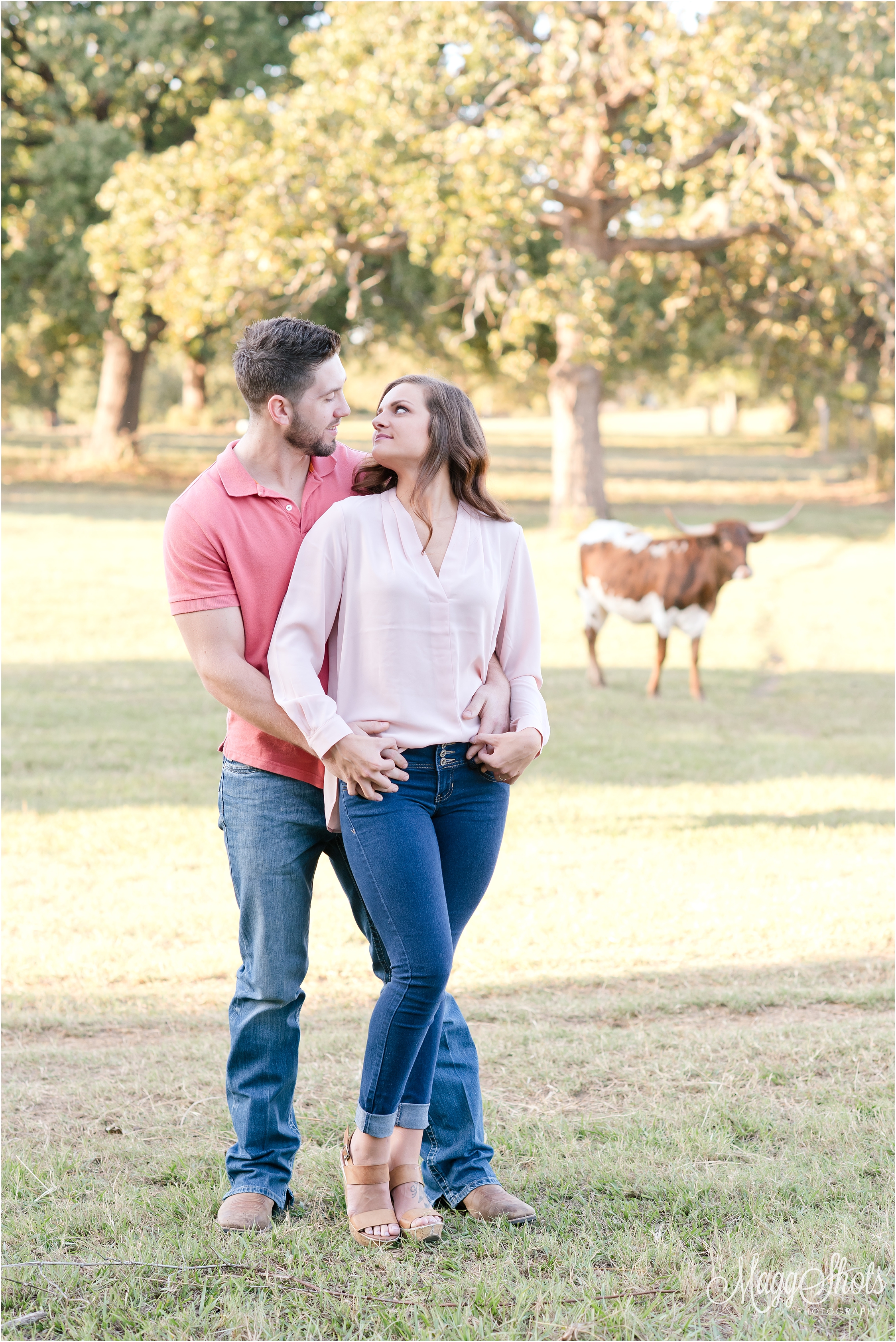 Engagement Session, Paige and Ian, Love, Green Acres Park, Engagement, Bride and Groom, MaggShots Photography, MaggShots, Professional Photography, Professional Photographer, DFW Photographer, Wedding Photographer, Destination Photographer, Cows, Longhorns