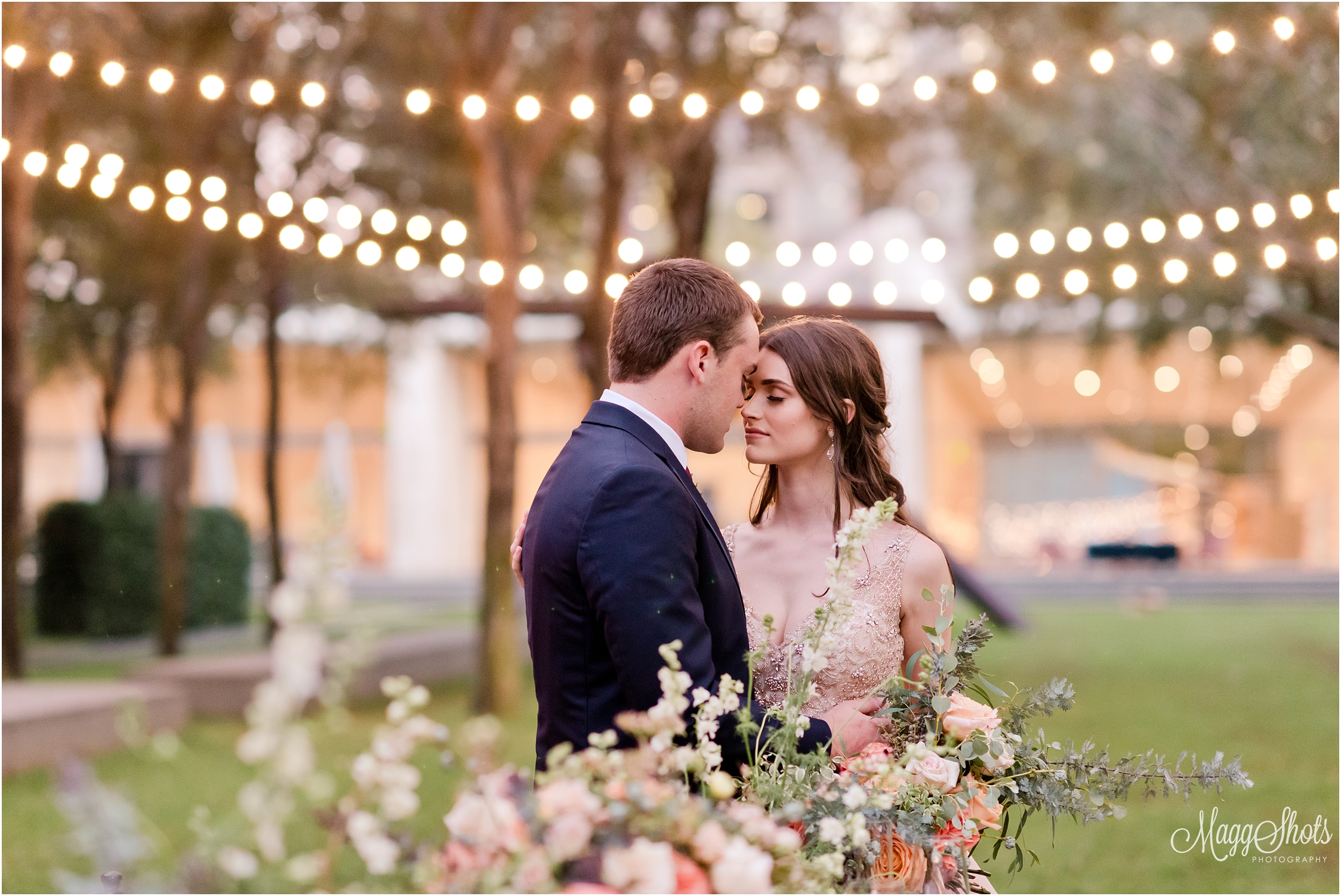 Styled Shoot, Wedding, Love, MaggShots Photography, MaggShots, Professional Photography, Professional Photographer, Couple, Bouquet, Flowers, Ring, The Washer Sculpture Center, Dallas, Lights, Bride and Groom