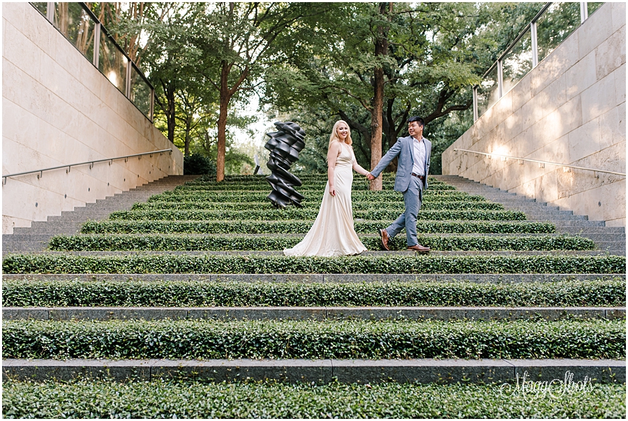 MaggShots Photography, DFW engagement Photographer, Nasher Sculpture Center engagement Photographer, Nasher Sculpture Center, Dallas engagement Photographer, stairs