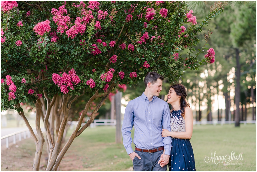 MaggShots Photography, DFW engagement Photographer, Lake Park engagement Photographer, Lake Park, Lewisville engagement Photographer, floral dress, pink flowers