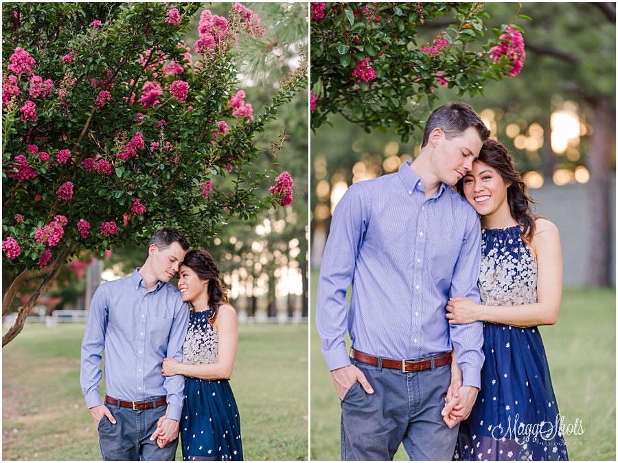 MaggShots Photography, DFW engagement Photographer, Lake Park engagement Photographer, Lake Park, Lewisville engagement Photographer, floral dress, pink flowers