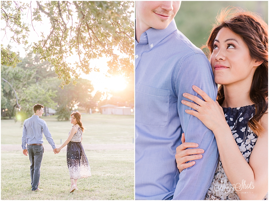 MaggShots Photography, DFW engagement Photographer, Lake Park engagement Photographer, Lake Park, Lewisville engagement Photographer, floral dress, sun hat, twirling, sunset, summer